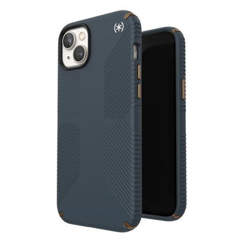 Speck Presidio2 Grip - Csúszásgátló tok iPhone 15 Plus / 14 Plus készülékhez (Charcoal / Cool Bronze / Slate)