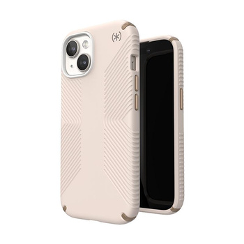 Speck Presidio2 Grip - pouzdro iPhone 16e / iPhone 15 / iPhone 14 / iPhone 13 (Bělená kost / Dědičná zlatá / Lískově hnědá)