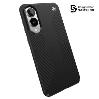 Speck Presidio2 Grip Magnet - Samsung Galaxy S25 Edge MagSafe Case (Schwarz/Schiefergrau/Weiß)